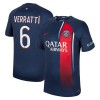 Maillot de Supporter Paris Saint-Germain 2023-24 Verratti 6 Domicile Pour Homme